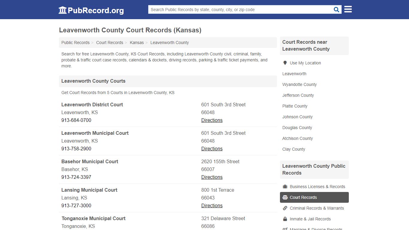 Free Leavenworth County Court Records (Kansas Court Records)