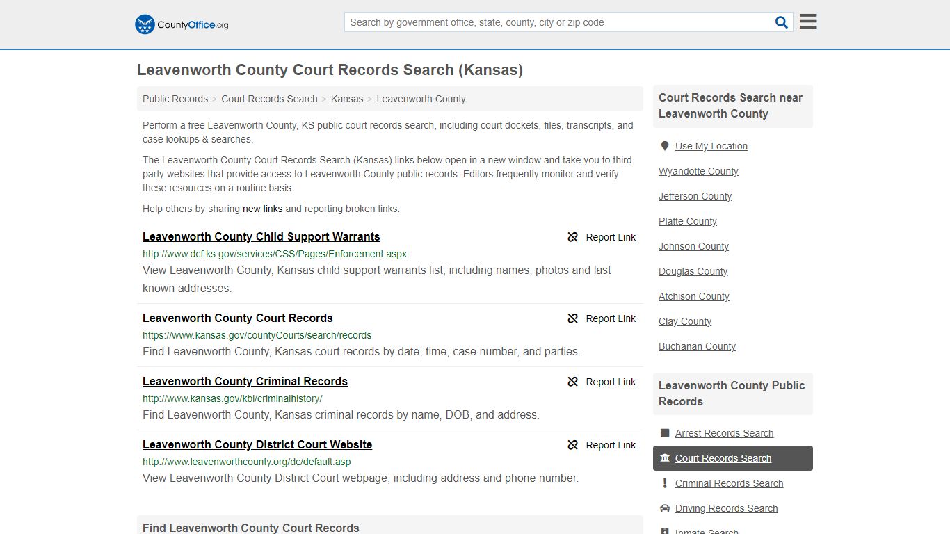 Court Records Search - Leavenworth County, KS (Adoptions ...